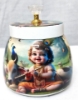 Picture of Pichwai designed Metal jars ( set of 6 pcs)