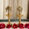 Picture of Brass Shankh Chakra Standing diyas pair (2000 gr approx)(20*8 in cm)