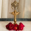 Picture of Brass Shankh Chakra Standing diyas pair (2000 gr approx)(20*8 in cm)